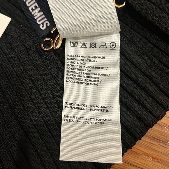 NWT- JACQUEMUS Black Le Papier 'La Maille Pralu' Cardigan - Picture 8 of 8